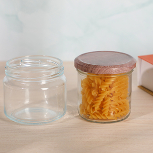 Clear Honey Sauce Jam Paquete de alimentos enlatados <span class=keywords><strong>Taper</strong></span> vacío 250ml 350ml Tarro de caviar de vidrio con tapa de rosca - Product Image 1