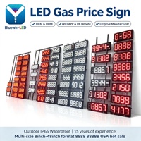 Tablero de Visualización de Precios de Combustible, Letrero LED Comercial de 4 Dígitos para Precios de Gasolina, Pantalla de Precios para Estaciones de Servicio al Aire Libre
