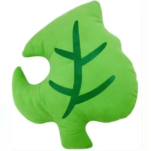उच्च बनाने की क्रिया प्रिंट कस्टम आप रचनात्मक डिजाइन नरम भरवां हरी पत्तियों आलीशान खिलौना तकिया