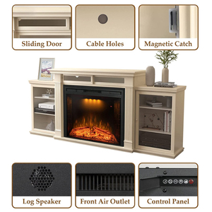 38 "pollice moderno montaggio a parete 3d camino 230V all'ingrosso interno camino elettrico casa stufe inserto Cheminee camino Led - Product Image 2