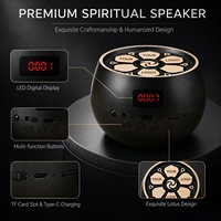 Lecteur de chants bouddhistes Lotus personnalisé avec logo gravable, télécommande, écran d'affichage, batterie 1000-2000mAh, Zen