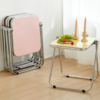 Nordic Simple Transparent Klappbarer Tee tisch Fabrik preis Wand-Esstisch für den Eingang Villa Asia Korea Japan Wohnzimmer
