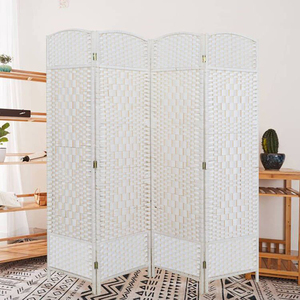 Sản xuất đơn giản trang trí màu trắng bằng gỗ phân vùng giấy dây phòng Divider màn hình - Product Image 2