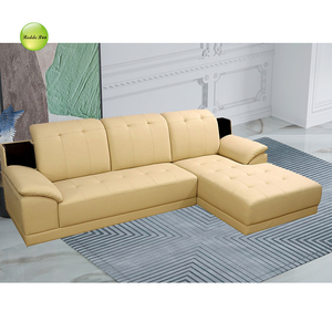 <span class=keywords><strong>Divano</strong></span> Moderno a 3 Posti in Vera Pelle con Struttura in Legno e Chaise Longue per Soggiorno - Product Image 2