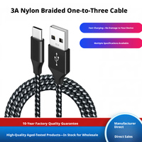 Nuevo Cable USB Tipo C de Carga Rápida 3A con Nylon Trenzado para iPhone 15, Compatible con Transferencia de Datos de 5Gbps