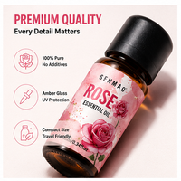 Huile Essentielle Végane Pure à 100% de Rose Sauvage, Marque Privée OEM, pour Cheveux, Ongles, Peau, Visage, Corps et Massage