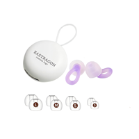 Bouchons d'oreilles en silicone violet, 4 tailles, réglables, CE SNR26dB, anti-bruit, de luxe, best-sellers, fabrication certifiée BSCI