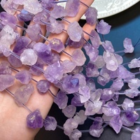 Perles de cristal d'améthyste naturelle brute, perles d'améthyste brutes en vrac pour la fabrication de bijoux DIY (bracelets, colliers), vente en gros