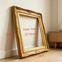 Cadre Baroque de luxe en bois royale, sculpture en bois Antique ornementale de Style européen pour la peinture à l'huile, 4 pièces
