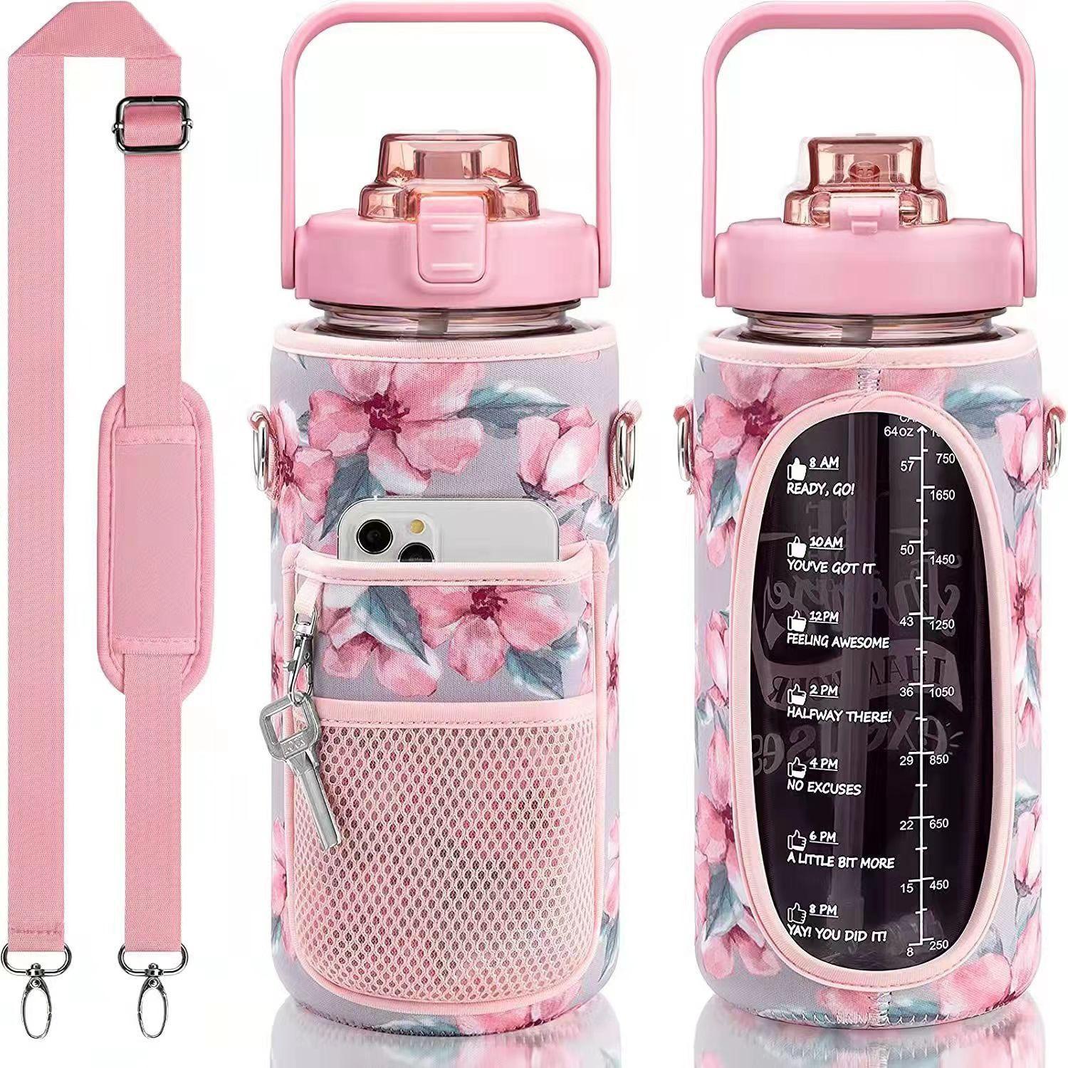 Pink with flower(only sleeve, No bottle)