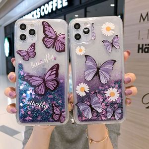 Funda de teléfono móvil con purpurina líquida, estilo neón especial, flor china, arena movediza, para Iphone xs max 11 12 - Product Image 1