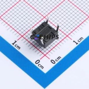 TS-1095-A5B3-D1 Tactile Switch Through hole Component (THT)-4P,6x6mm Switch Single Pole Single Throw Round Button 2.5N 6mm - Product Image 2