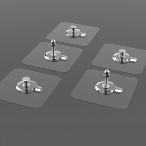 Ganci Adesivi da Parete Impermeabili e Durevoli, Appendini <span class=keywords><strong>Trasparenti</strong></span> per Cucina e Bagno Senza Viti - Product Image 3