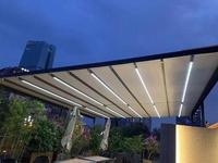 Pérgola Plegable Impermeable Personalizada de Gran Venta con Techo Retráctil de Sombreado Completo para Balcón, Terraza y Exteriores Nórdicos