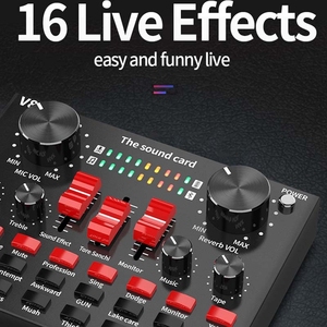 <span class=keywords><strong>Precio</strong></span> de fábrica V8S Tarjeta de sonido Teléfono móvil Computadora Anchor Live K Micrófono de grabación de canciones - Product Image 2