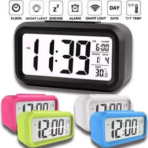 Manufacturer Direct Sales Small <b>LED</b> Alarm <b>Clock</b> Silent Digital Photosensitive Snooze Fashionable Smart <b>Clock</b> - Product Image 4