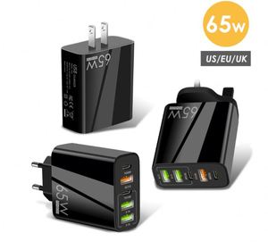 65W QC3.0 Multi Port 3USB+2type-c Mobile Phone <b>Charging</b> Head Compatible with Laptops and Various Mobile Phone <b>Charging</b> - Product Image 2