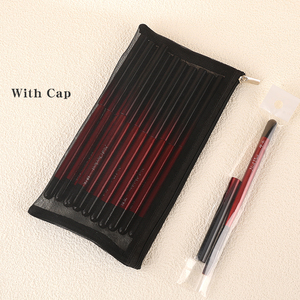 Người mới bắt đầu của Nhật Bản họa tiết Gradient bút quang trị liệu Công cụ gỗ Nylon phẳng móng tay nghệ thuật bàn chải thiết lập hình bầu dục sơn móng tay uốn - Product Image 4