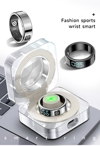 Multifonctionnel avec étui de charge, contrôle gestuel, écran intelligent, acier inoxydable, LED, moniteur de santé et de forme physique, étanche IP68 - Product Image 5