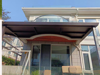 Tuile solaire en alliage d'aluminium pour grande muraille Panneau convexe double concave Isolation phonique Coupe personnalisée Pavillon Auvent Soleil