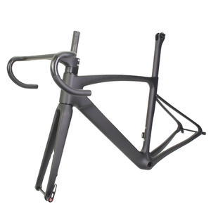 Cuadro de <span class=keywords><strong>Bicicleta</strong></span> de Carretera de Carbono XD Aero Design 700C, de Una Velocidad, Ligero, Hecho a Mano, para Gravel, con Manillar Integrado Interno - Product Image 2