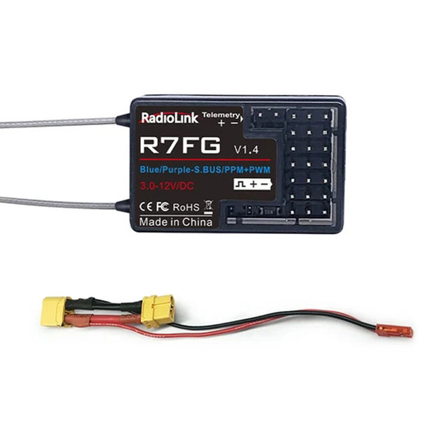 High Voltage Integrated Version R7Fg 2.4Ghz 7Ch Dual Antenna Receiver for Radiolinks Rc6Gs Rc Transmitter