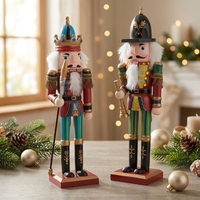 Figurine de soldat casse-noisette en bois, décoration de Noël, sculptée à la main, style européen, ornement de bureau
