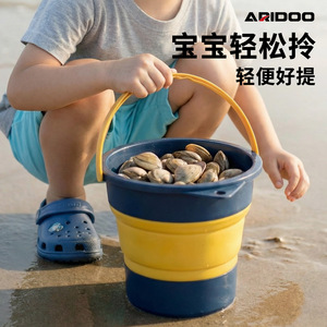 Cubo de agua plegable Aridoo de 10-15L, portátil y ligero para paseos por la playa, camping y pesca - Product Image 4