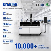 Máquina de Corte Láser de Fibra para Chapa Metálica Gweike LF3015E PRO 3015