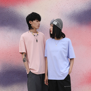 Camisetas de algodón de alta calidad para hombre, camisas informales de manga corta de verano con cuello redondo y patrón sólido, diseño pequeño sintetizado - Product Image 4