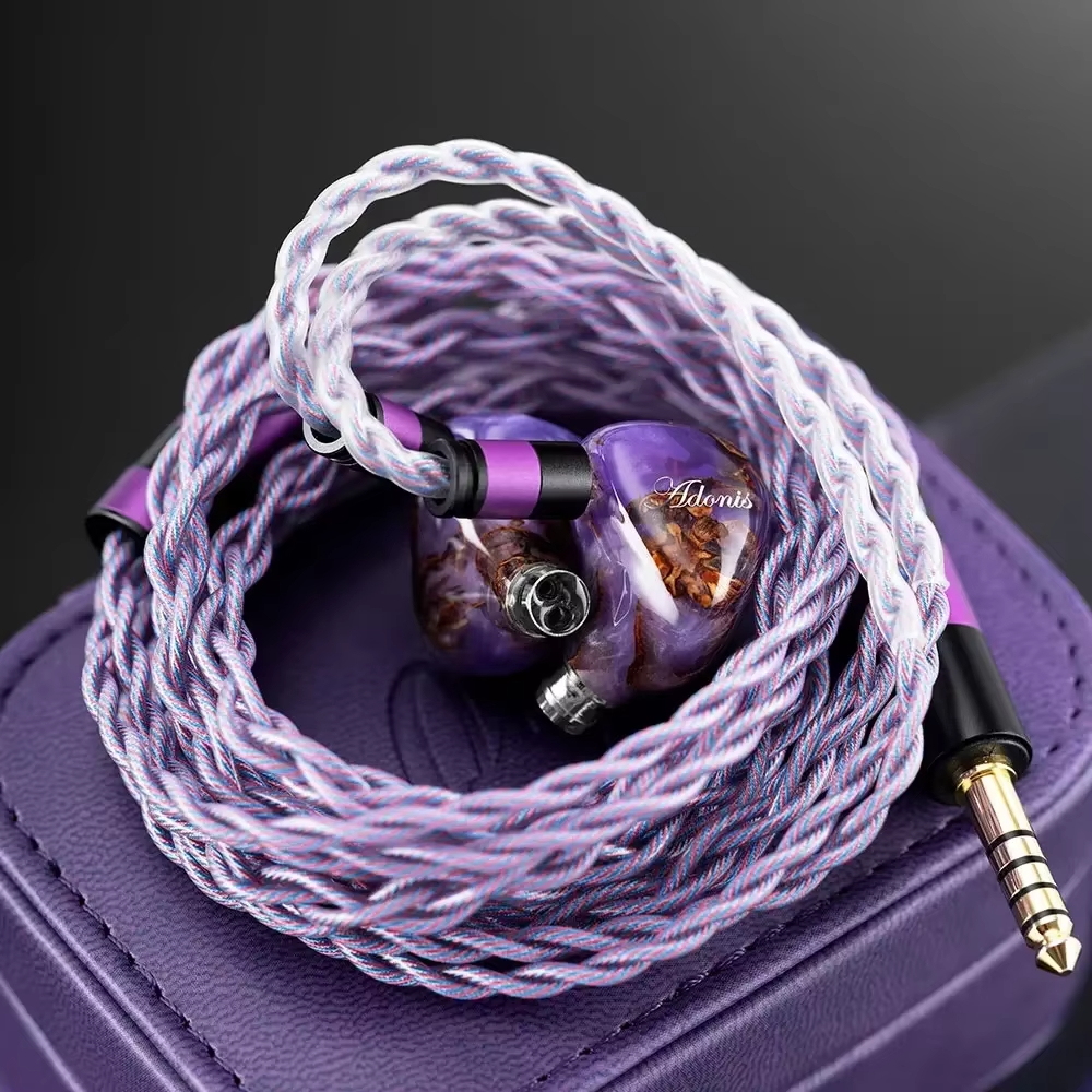 QOA Adonis 1DD+2BA Hybrid Driver Pinecone Resin Shell IEM 3.5+4.4