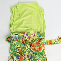 Deux pièces dames bambou coton longue Maxi décontracté robe florale dames femmes débardeurs jupe d'été