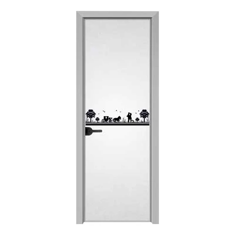 Harga grosir pintu Interior paduan aluminium pintu tahan air dengan desain Modern untuk Toilet untuk kamar mandi