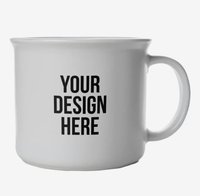 Mug Kopi Cetak Motif Ember Glow 15 Oz Cetak Logo Kustom Hadiah Promosi Perusahaan Keramik Cerah Grosir