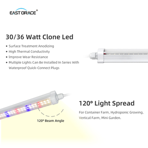 Dissipateur thermique en aluminium intégré 4000k haute puissance <span class=keywords><strong>LED</strong></span> Grow Light T8 Clone Lamp pour la <span class=keywords><strong>culture</strong></span> des plantes d'intérieur - Product Image 2