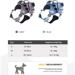 2025 chaud personnalisé tactique Oxford tissu chien extérieur formation gilet anti-déflagrant chien poitrine sangle Service chien harnais gilet - Product Image 2