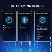 Casque de jeu sans fil Attack Shark L80 Pro, casque de jeu supra-auriculaire tri-mode, microphone détachable, casque de jeu ultraléger