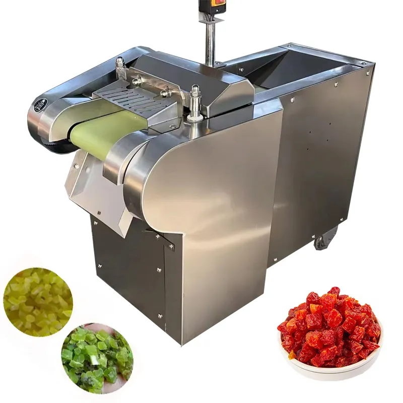 Commercial Dry Fruit Berry Apricot Chopping Machine Dried Dates Coconut Mushroom Cutting Dicing Machine