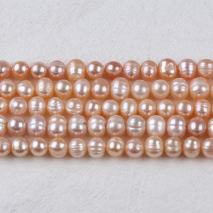 Perlas de Agua Dulce Blancas con Hilo de 8-9 mm, Hechas a Mano en Zhuji, para Hacer Collares y Pulseras, Perlas Naturales Sueltas - Product Image 3