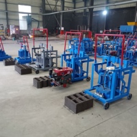 Machine à Briques Manuelle Mobile Ponteuse pour Blocs de Béton et Ciment, Petite Machine à Parpaings Creux à Vendre aux États-Unis