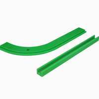 Rail de guidage en plastique polyéthylène Matériau en nylon Bande d'usure pour convoyeur Rainure de guidage de chaîne Guide de chaîne en nylon imprégné d'huile verte
