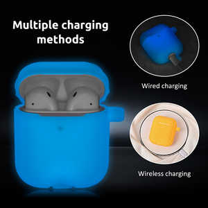 Vente en gros de coques de protection pour écouteurs en silicone lumineux et brillant dans le noir pour AirPods 1 2 3 Pro, coque antichoc - Product Image 3