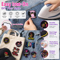 Prêt à expédier – Patchs brodés thermocollants « Black Girl Magic Melanin Queen » souples, durables et lavables pour vêtements, chapeaux et sacs