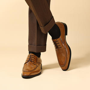 Zapatos de Vestir Formales de Negocios para Hombre, de Cuero, Transpirables, Ligeros, Antideslizantes, de Moda, para Aumentar la Estatura, Talla Grande - Product Image 3