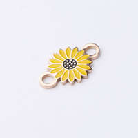 Nouvelle version coréenne fraîche de petite marguerite Double trou soleil fleur pendentif bricolage japon et corée du sud petits accessoires frais