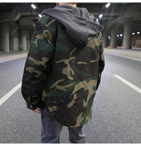 OEM Private Label <strong>Men</strong> Custom Stock Dropshipping <strong>Camo</strong> <strong>Jacket</strong> With Hood - Product Image 4
