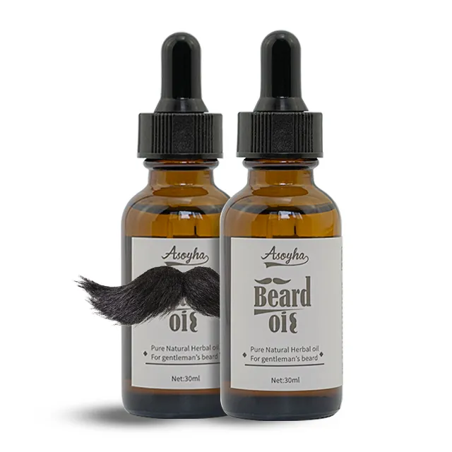 Aceite de barba Natural orgánico vegana para hombres, aceite para crecimiento de cabello, fabricación profesional