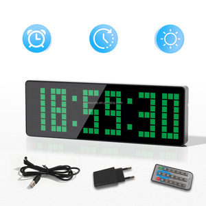 Reloj LED Pixel Creativo de 13 Pulgadas con Temporizador y <span class=keywords><strong>Cuenta</strong></span> <span class=keywords><strong>Regresiva</strong></span> para Reuniones, Fitness, Competencias y Entrenamiento - Product Image 1