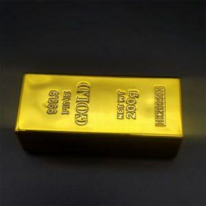 Penjualan laris 200g emas disepuh emas emas emas batangan palsu harta karun plastik sesuai pesanan untuk mainan Promosi ukuran kecil - Product Image 3