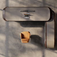 Bureau de direction de PDG, style haut de gamme en bois, style luxe léger, modèle Flying Spur, mobilier de bureau